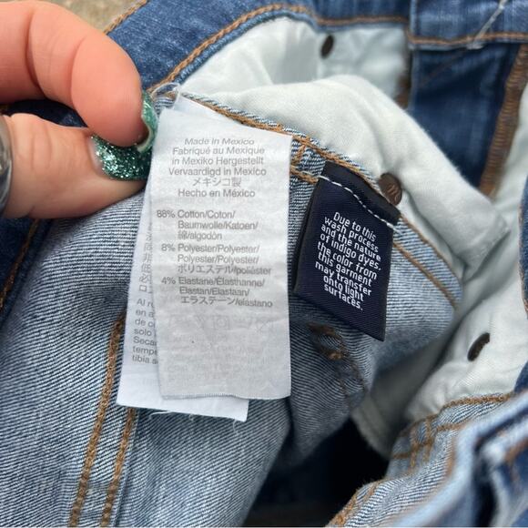 Madewell 10” High Rise Skinny Jeans distressed knee raw hem - Picture 5 of 6